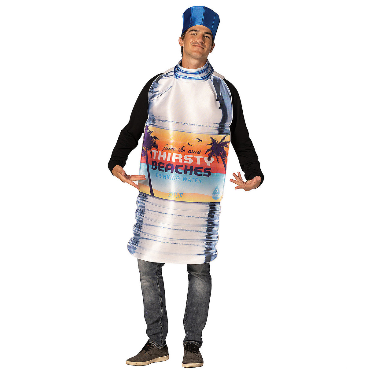 Fun Adults Plastic Water Bottle Costume for Halloween Parties Themed Events and Funny Dress-Up