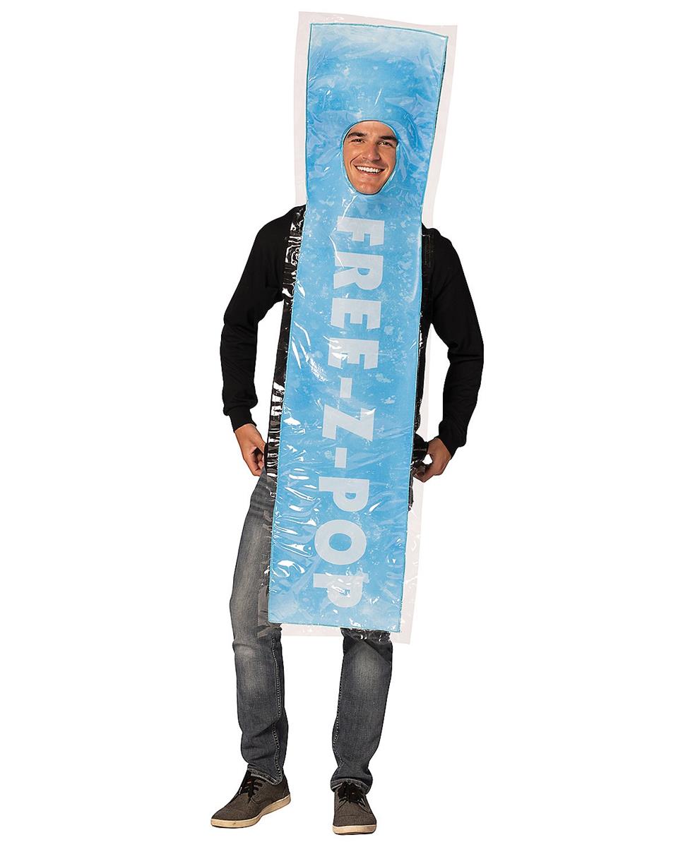 Cool Adults Blue Free-Z-Pop Ice Costume for Halloween Parties and Fun Themed Events
