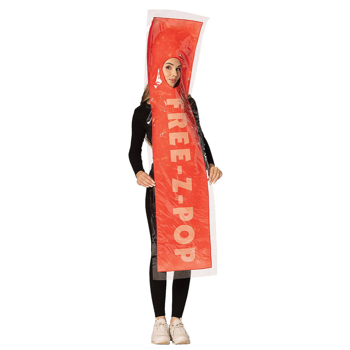 Adults Red Free-Z-Pop Ice Costume for Fun Halloween Parties and Cool Themed Events
