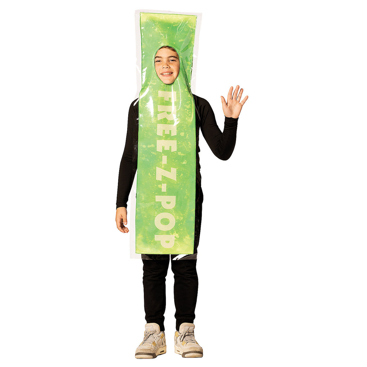 Adorable Kids Green Free-Z-Pop Ice Costume for Halloween Parties and Fun Dress-Up Events