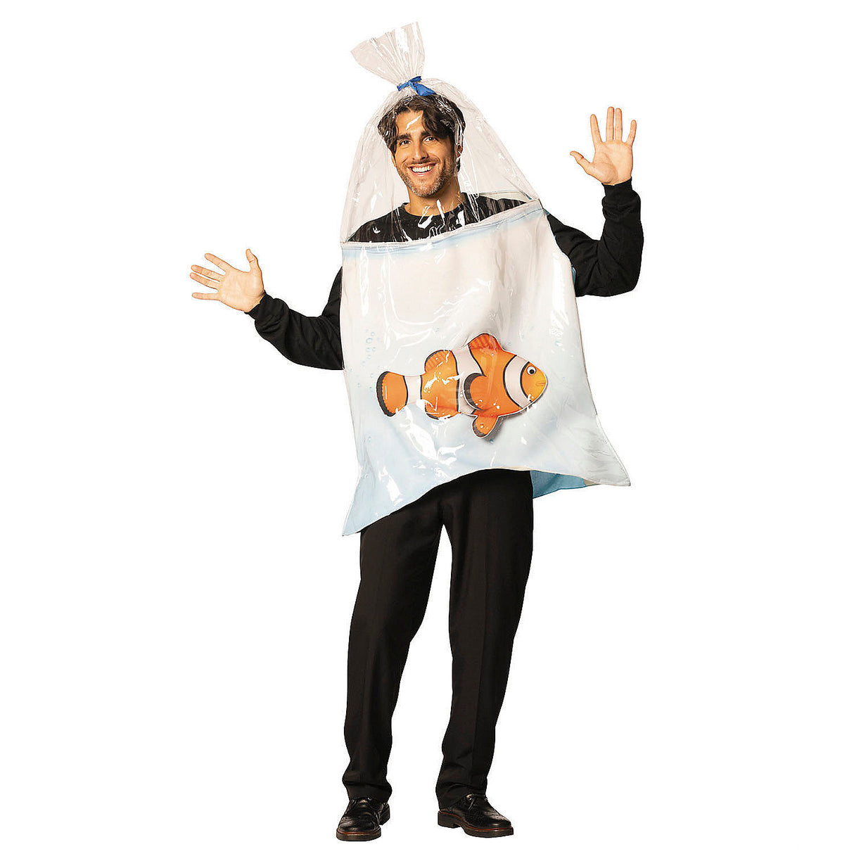Fun Adults Bag of Fish Tunic Costume for Halloween Parties and Funny Dress Up Events