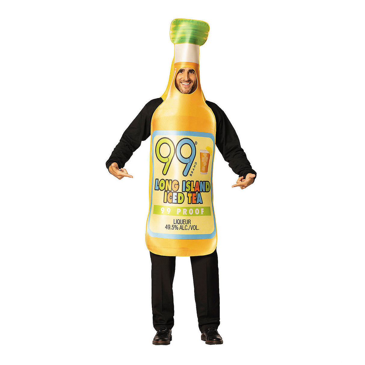 Hilarious 99 Brand Long Island Iced Tea Bottle Tunic Costume for Adult Parties and Funny Themed Events