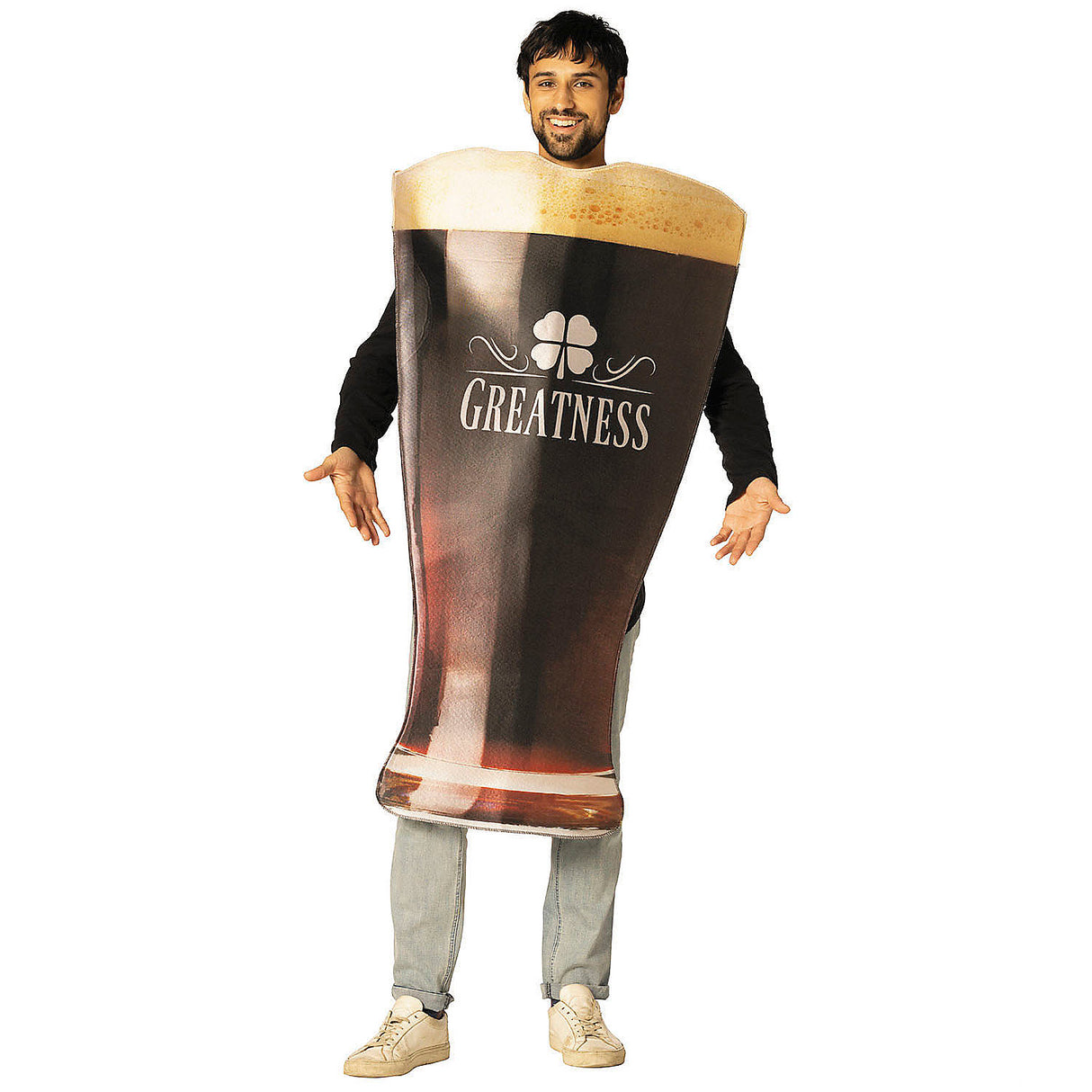 Hilarious Dark Beer Glass Tunic Costume for Adult Halloween Parties Fun and Themed Celebrations