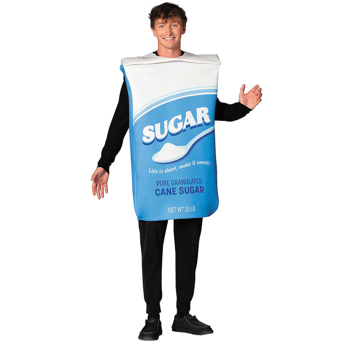 Adult Bag of Granulated Sugar Costume for Halloween Parties Fun Dress Up Events