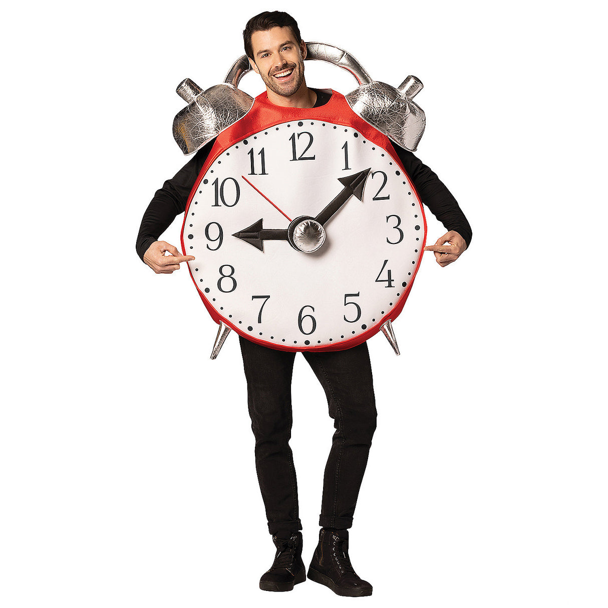 Adult Retro Alarm Clock Costume for Theme Parties Halloween Celebrations and Fun Events
