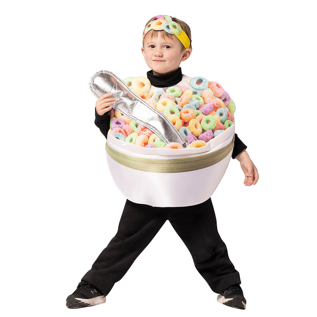 Kids Bowl of Cereal with Spoon Costume for Fun Halloween Parties and Themed Dress Up