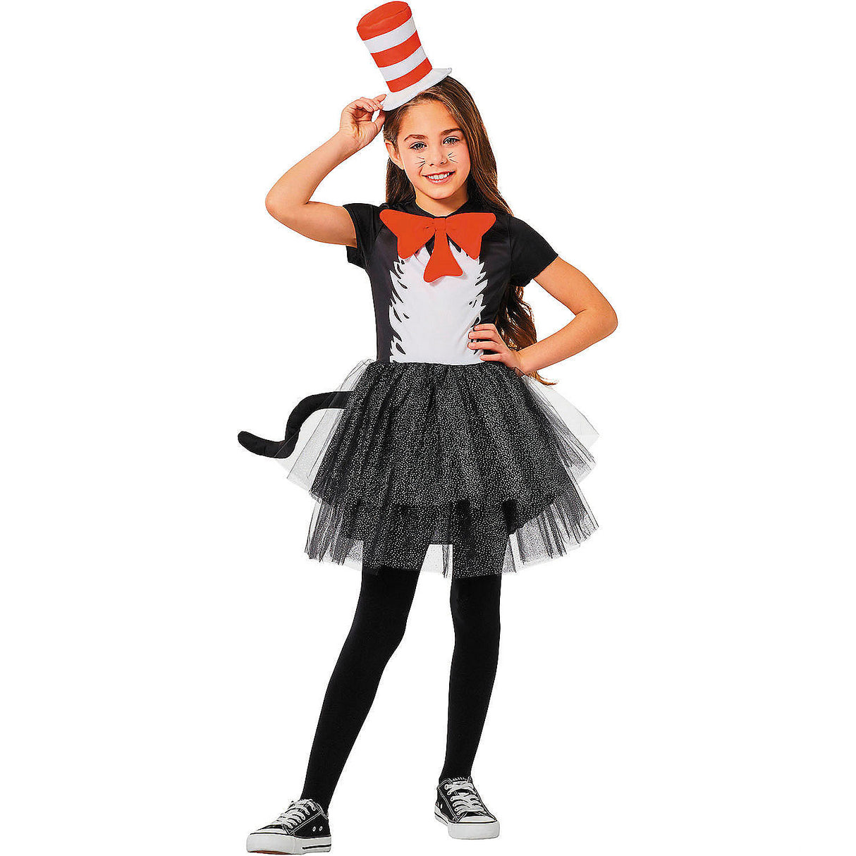 Kids The Cat in the Hat Dress Costume for Halloween Parties and Themed Dress Up Events