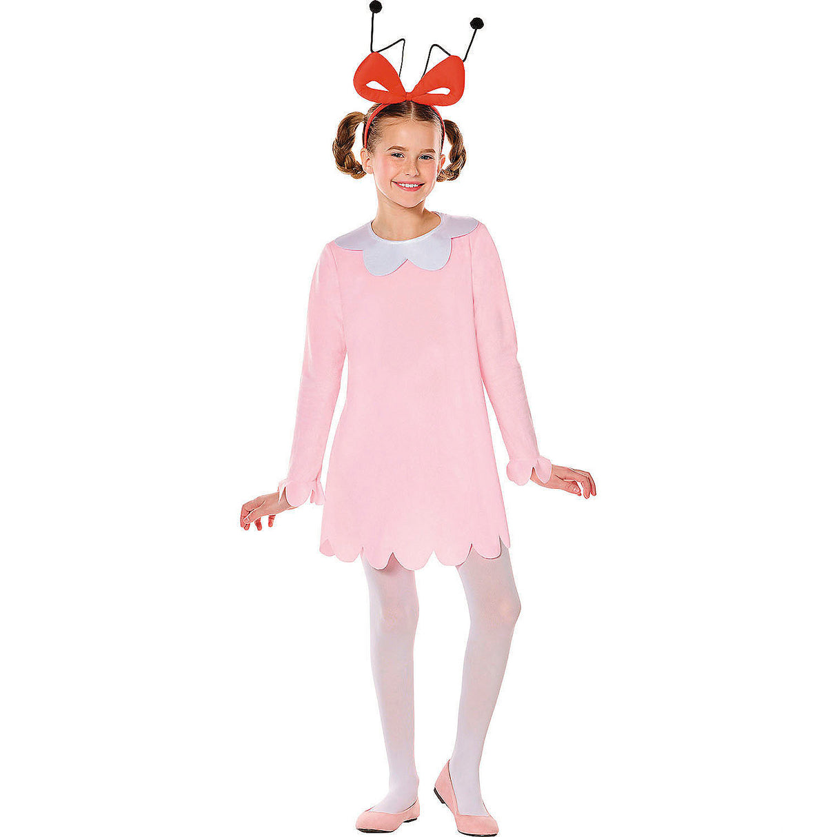 Kids Cindy Lou Who Dress Costume for Halloween Parties and Holiday Celebrations