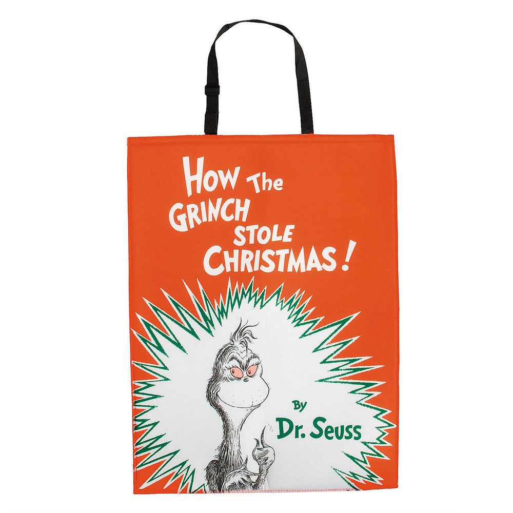 Official Adults Grinch Stole Christmas Book Cover Costume for Holiday Celebrations and Themed Events