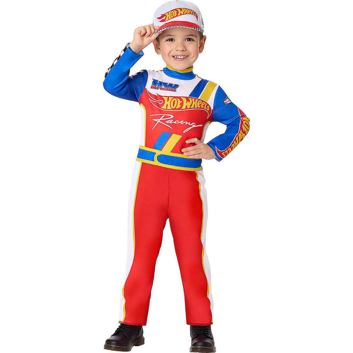 Toddler Hot Wheels Jumpsuit Costume for Halloween Trick or Treat Events and Superhero Dress Up Fun