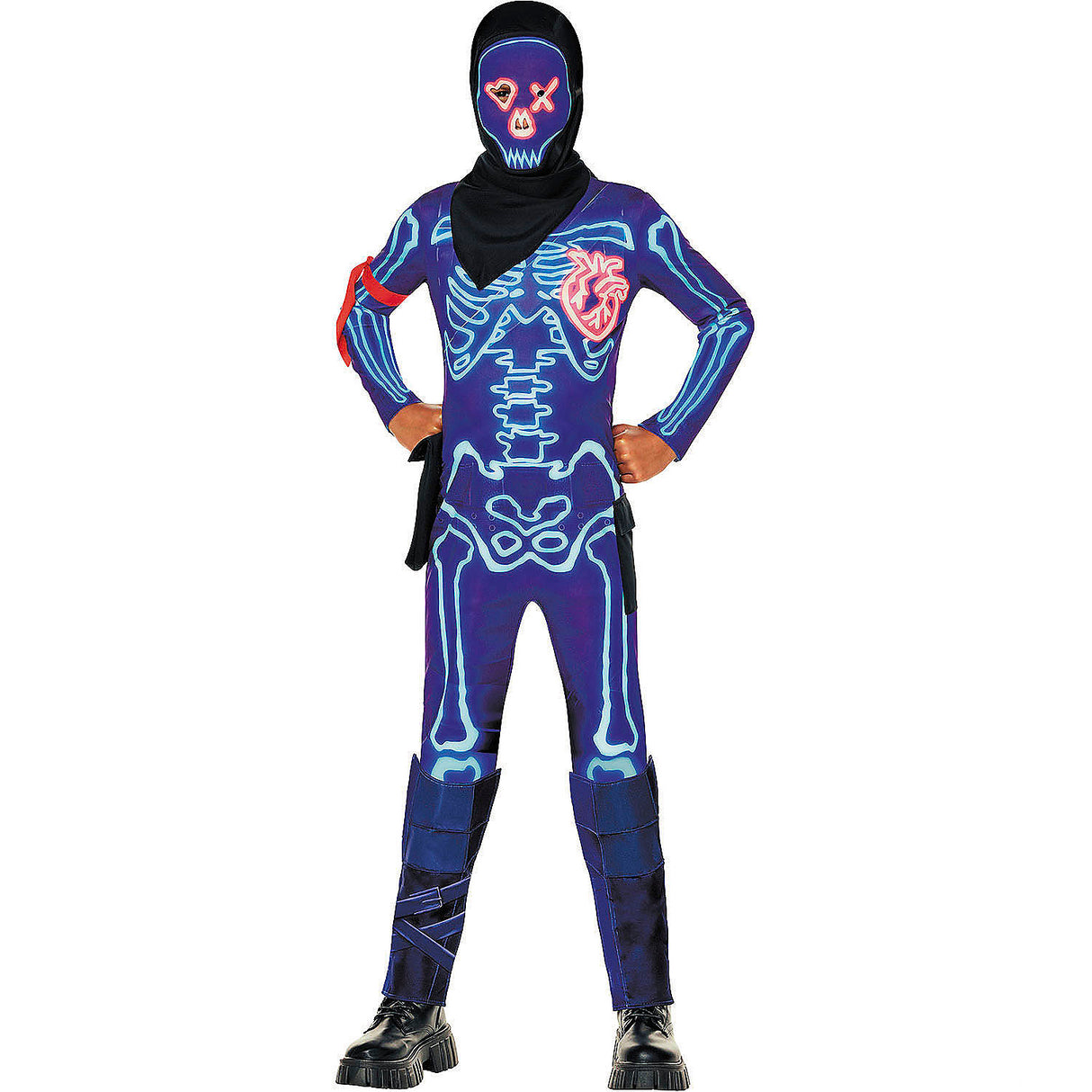 Kids Fortnite Polyester Jumpsuit Party Trooper Costume for Halloween Parties and Playtime Adventures