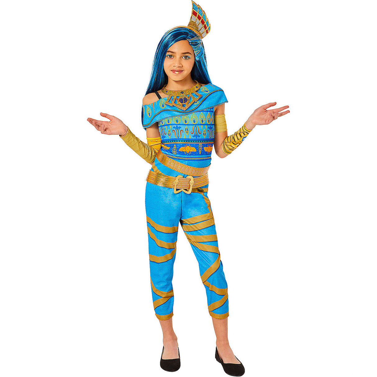 Officially Licensed Kids Monster High Cleo De Nile Costume for Halloween Cosplay and Dress-Up Events