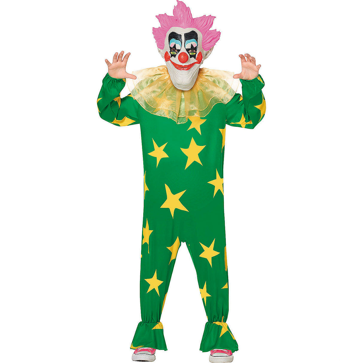 Exciting Kids Killer Klowns from Outer Space Spikey Jumpsuit Costume for Halloween Parties and Themed Events