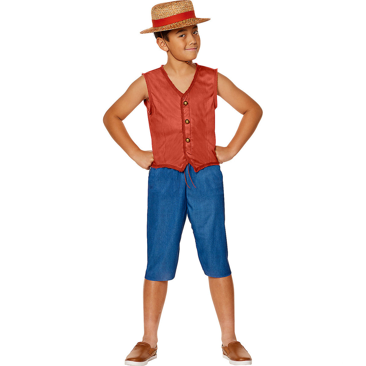 Exciting Kids One Piece Monkey D. Luffy Costume for Halloween Adventures Comic Con and Superhero Parties
