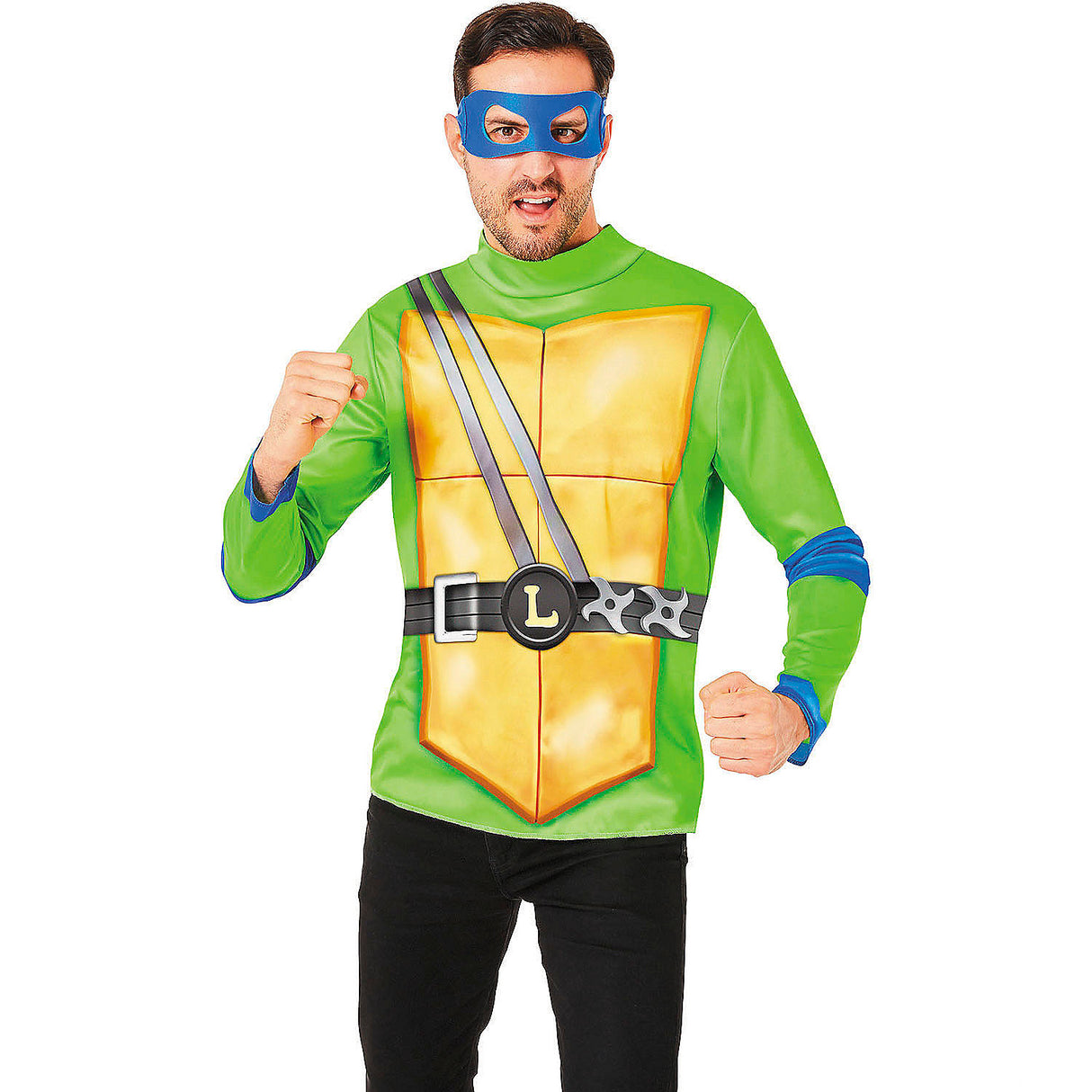 Easy Wear Leonardo Costume Kit for Halloween Parties and Teenage Mutant Ninja Turtles Fans