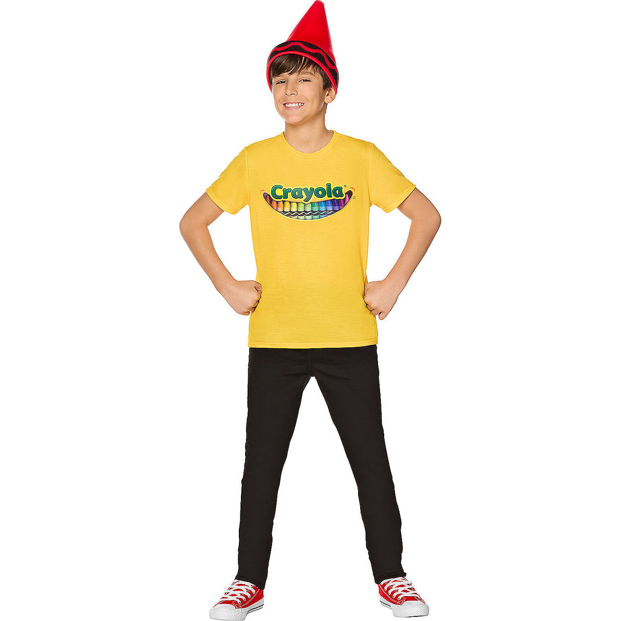 Kids Crayola Crayon Box T-Shirt Costume for Halloween Parties and Creative Dress-Up Events