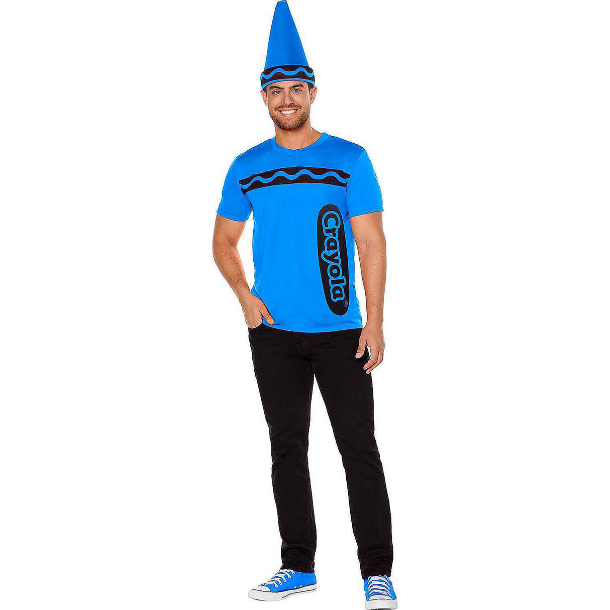 Fun Adults Crayola Crayon T-Shirt Costume Kit for Halloween Parties and Trick-or-Treat Events