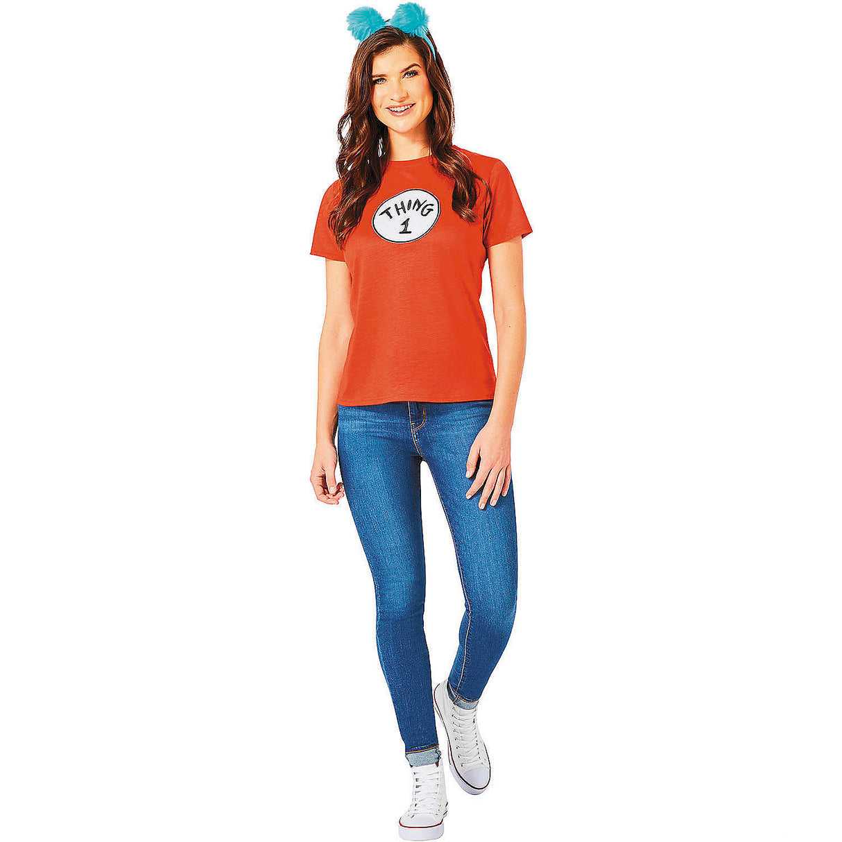 Exciting Dr. Seuss Thing 1 or Thing 2 Costume Kit for Adult Halloween Parties and Themed Events