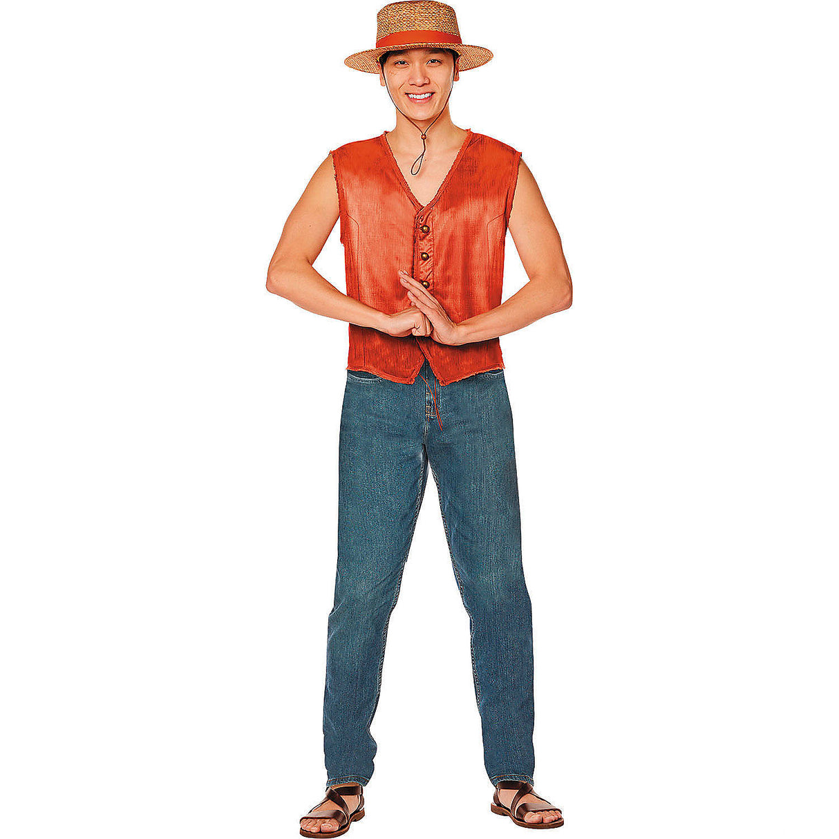 Adults One Piece Monkey D. Luffy Costume Kit for Halloween Parties and Anime Cosplay Events