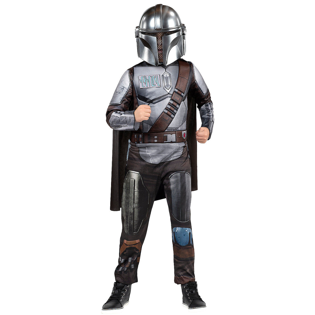 The Mandalorian Light-Up Costume for Kids Halloween Parties and Star Wars Themed Celebrations