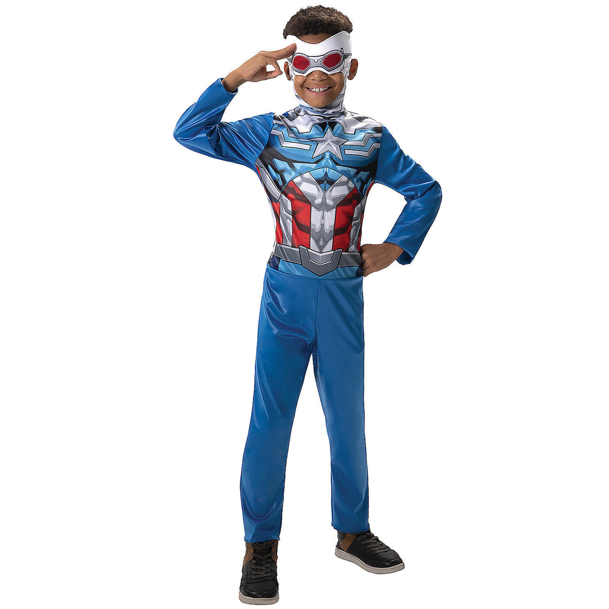 Marvel Capt. America Sam Wilson Child Costume for Halloween Parties Dress Up and Superhero Adventures