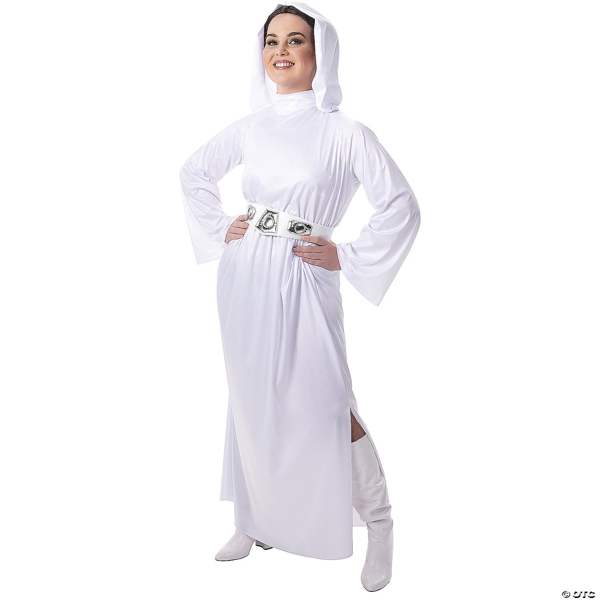 Princess Leia Adult Hooded Costume for Halloween Parties and Star Wars Cosplay Events