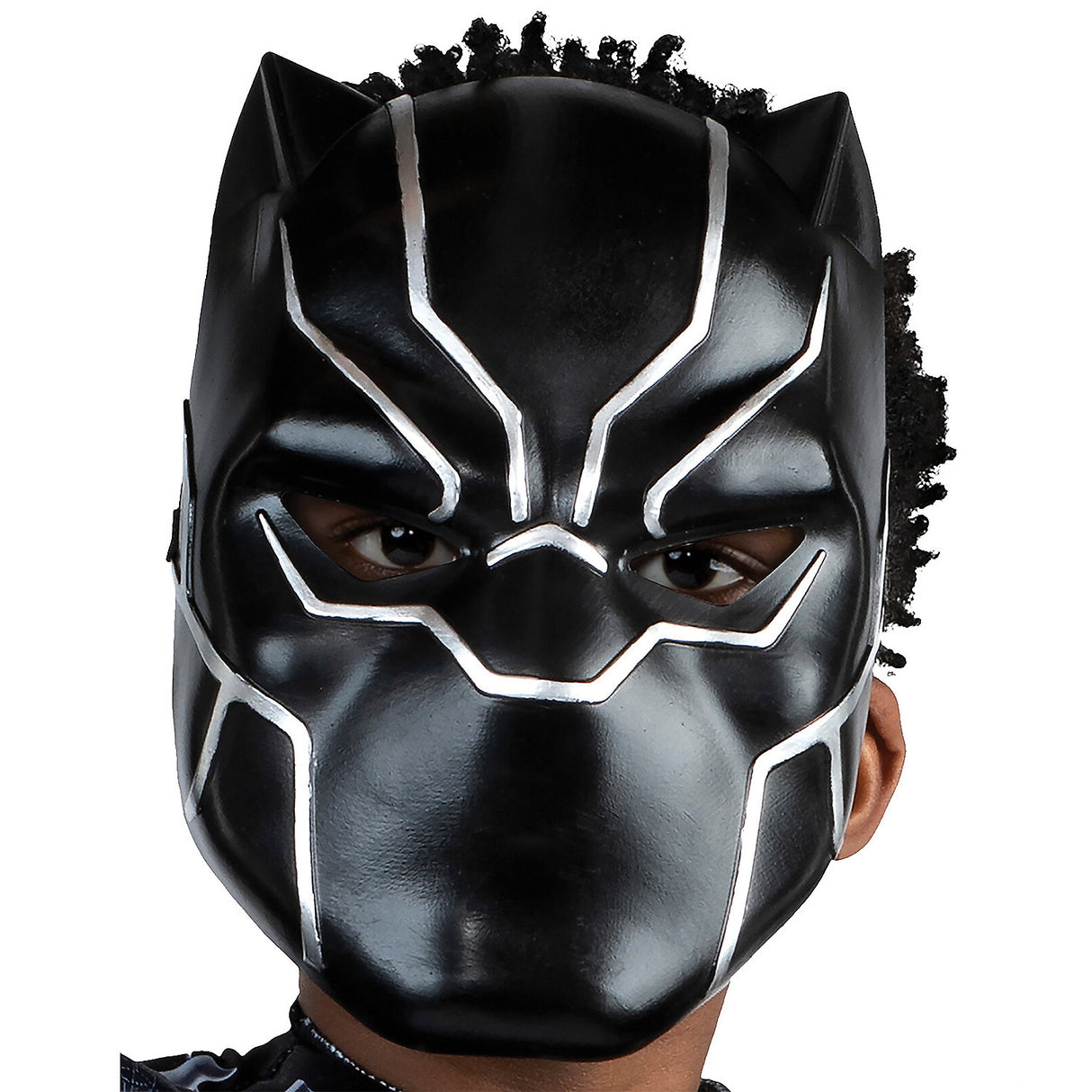 Black Panther Child 1/2 Mask for Halloween Parties and Superhero Adventure Dress Ups