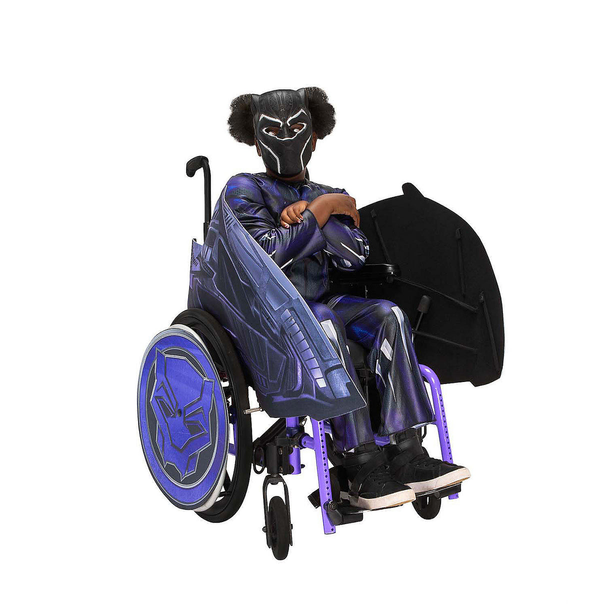 Marvel Black Panther Wheelchair Costume Accessory for Halloween Parties and Everyday Superhero Play
