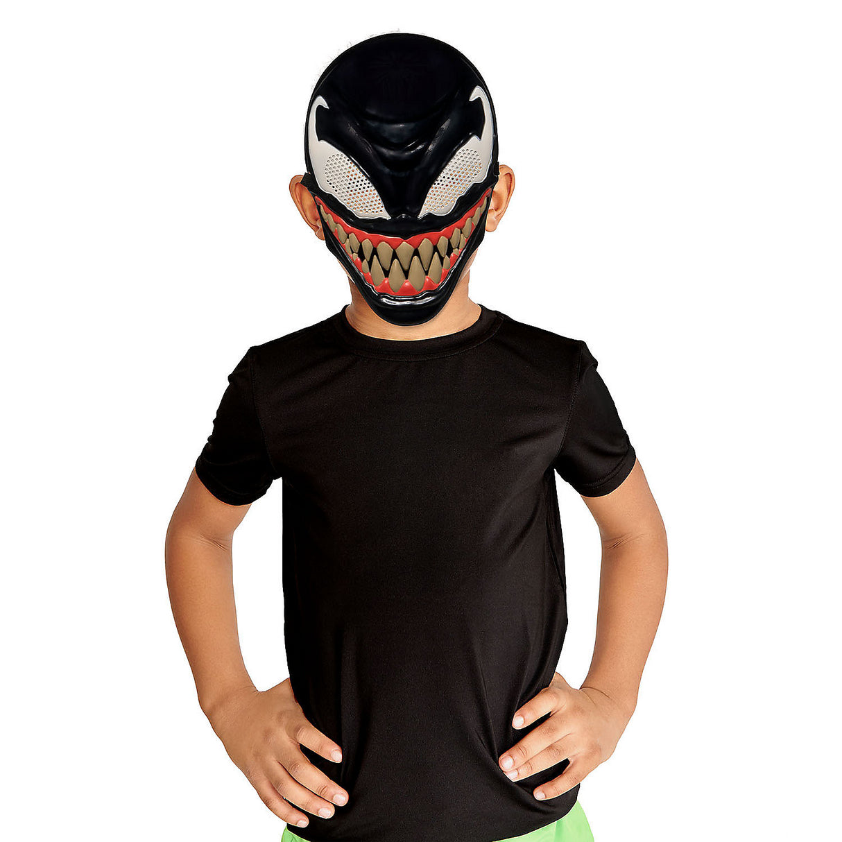 Authentic Kids Venom Plastic Face Mask for Costume Parties Halloween and Superhero Fun