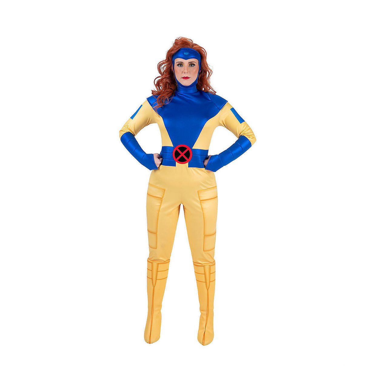 Classic X-Men Jean Gray Jumpsuit Costume for Halloween Parties Comic Con and Superhero Events