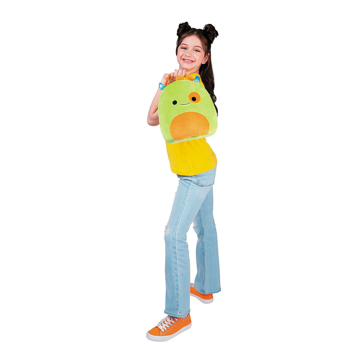 Squishmallows Kaprina the Green & Orange Monster Treat Pail