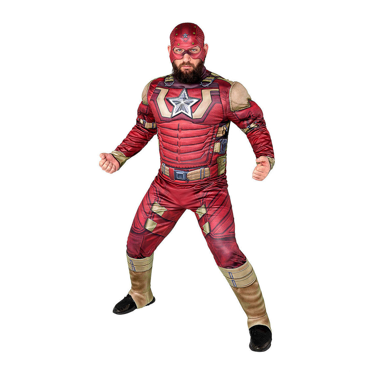 Adults Marvel Thunderbolts Red Guardian Jumpsuit Costume for Comic Cons Halloween and Superhero Parties