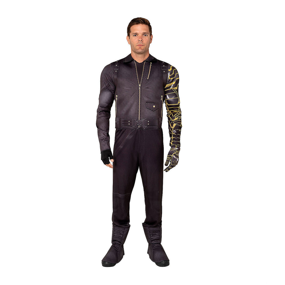 Adults Qualux Marvel Thunderbolts Bucky Barnes Jumpsuit Costume for Superhero Events and Halloween Parties