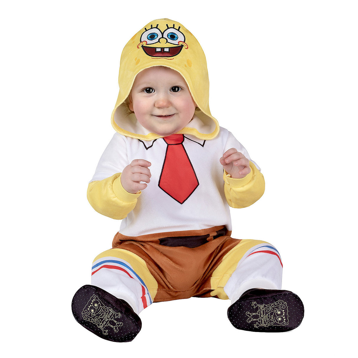 Premium Baby Classic SpongeBob Jumpsuit Costume for Halloween Dress Up and Playtime Adventures