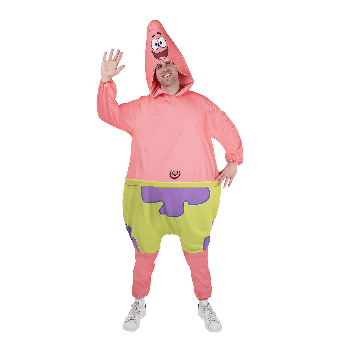 Comfortable Adults SpongeBob SquarePants Patrick Onesie Costume for Halloween Parties and Fun Costumed Events