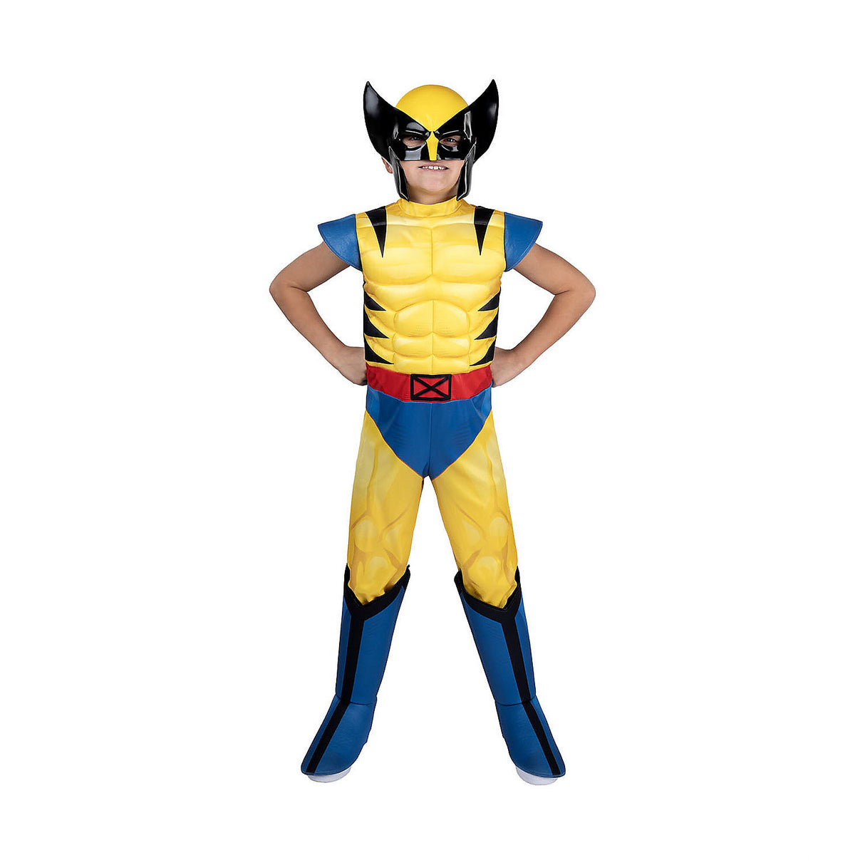 Kids Qualux X-Men Wolverine Jumpsuit Costume for Halloween Superhero Parties and Dress-Up Adventures