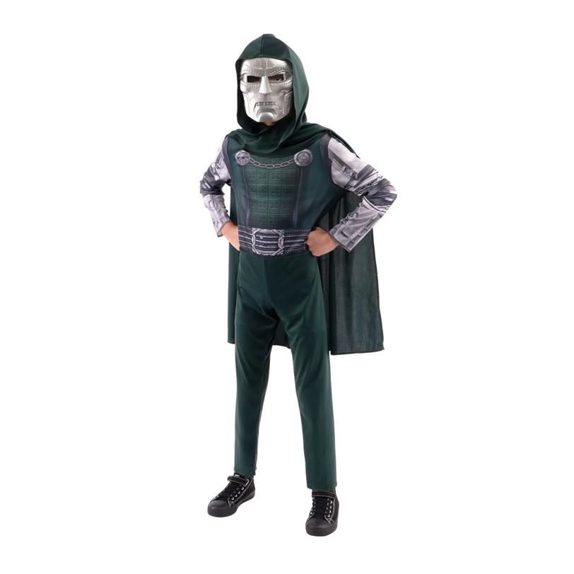 RADYAN Kids Doomsday Doctor Doom Jumpsuit Costume - Full jumpsuit with printed design for a superhero look