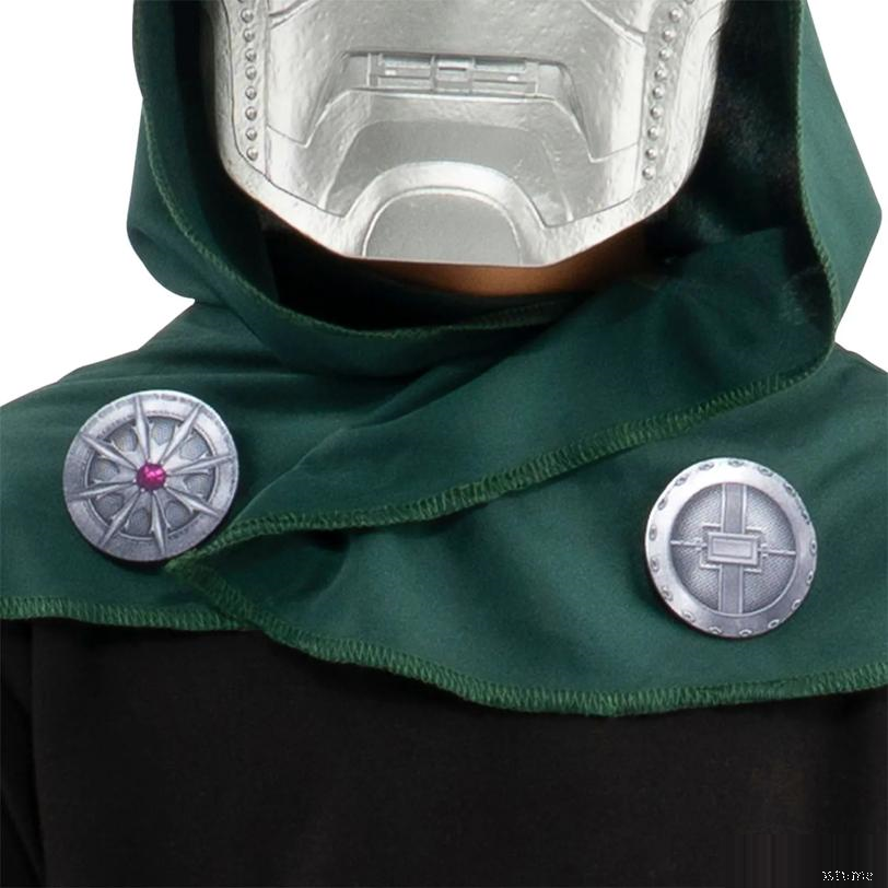 RADYAN Kids Avengers Doomsday Doctor Doom Cape & Mask - One Size - Molded plastic mask for a fun appearance