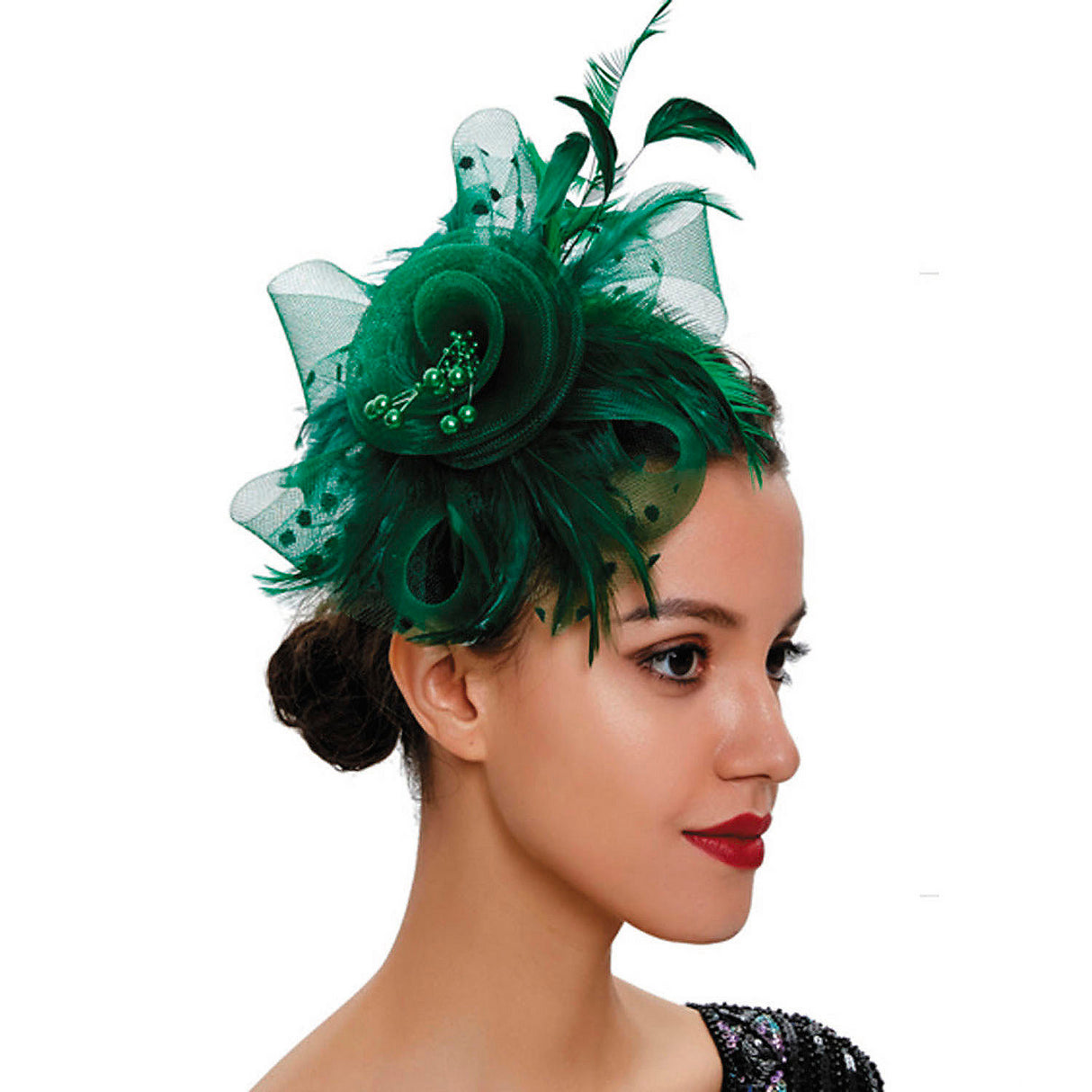 Vibrant Green Kentucky Derby Fascinator Hat for Elegant Racing Events and Garden Parties