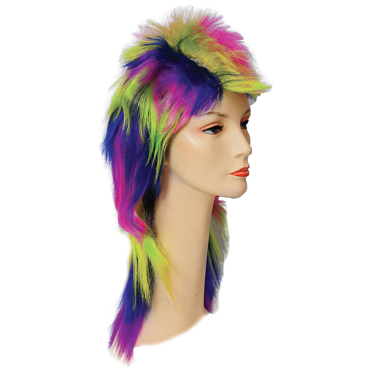 Vibrant Punk New Rainbow Wig for Rockstar Parties Halloween and Costume Events