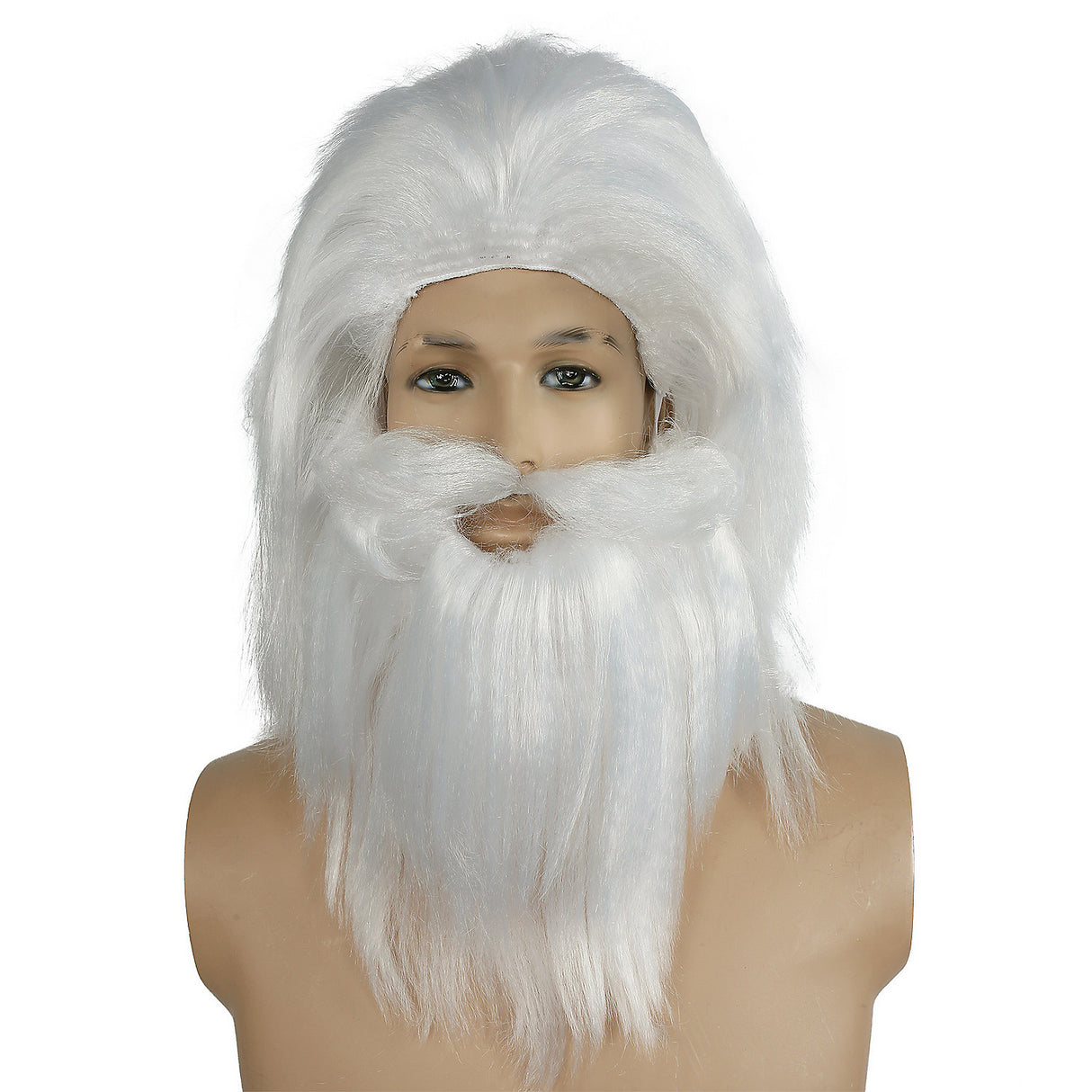 Luxurious Neptune Set Wig and Beard for Halloween Parties Dress Up and Costume Events