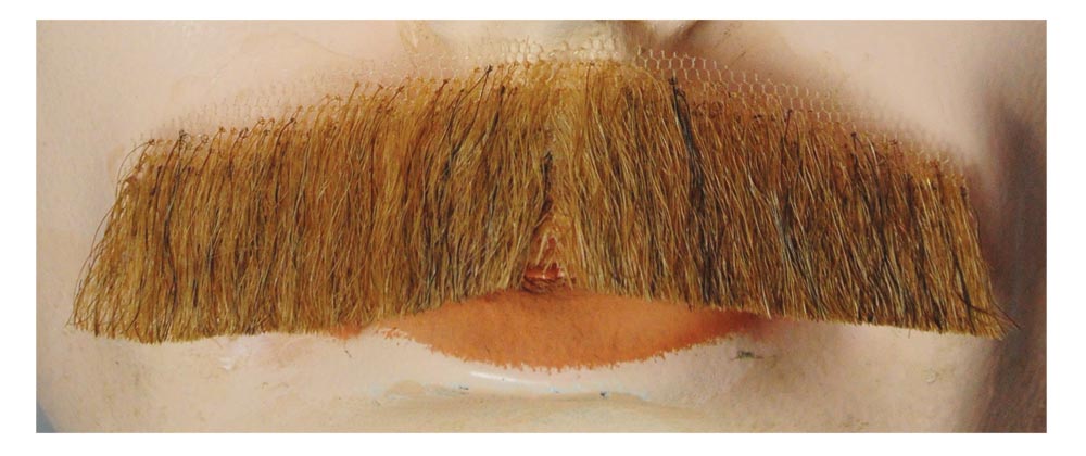 Natural Appearance Mustache M3 Human Hair for Character Costumes and Theatrical Performances