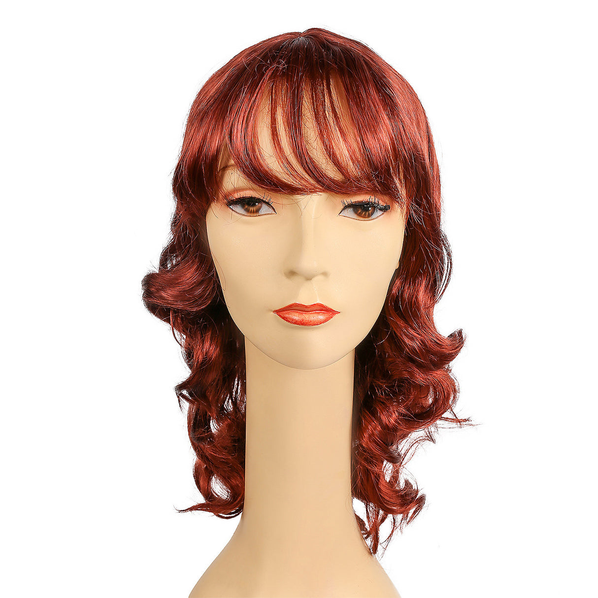 Angel Farrah Dark Auburn Wig for Halloween Parties Costume Events and 60's 70's Themed Celebrations