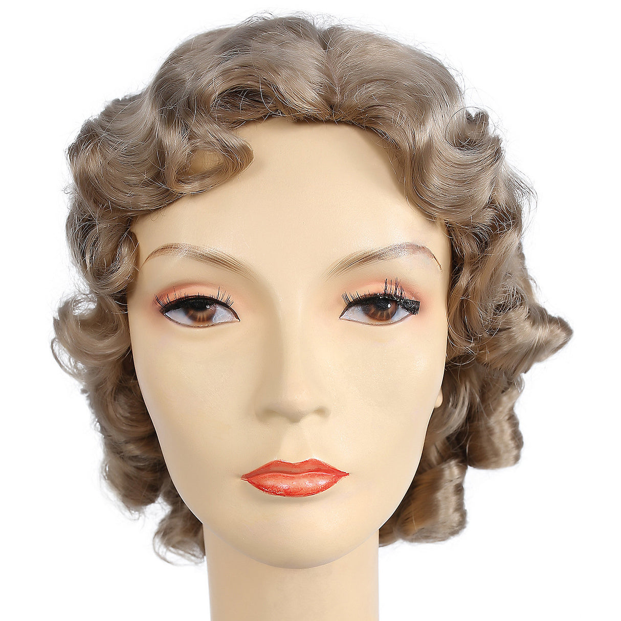 Classic 1930s Fingerwave Fluff Wig for Vintage Parties Film Events and Retro Costumes