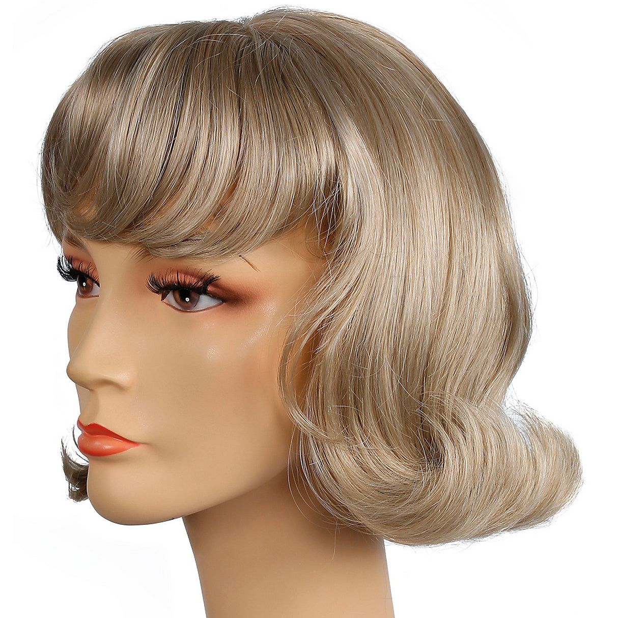 Chin Length Short Lucy Flip Wig for 50s 60s Costume Parties and Themed Events