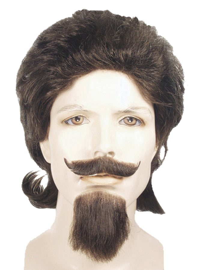 Authentic Buffalo Bill Costume Set with Wig Goatee and Mustache for Old West Themed Events and Parties