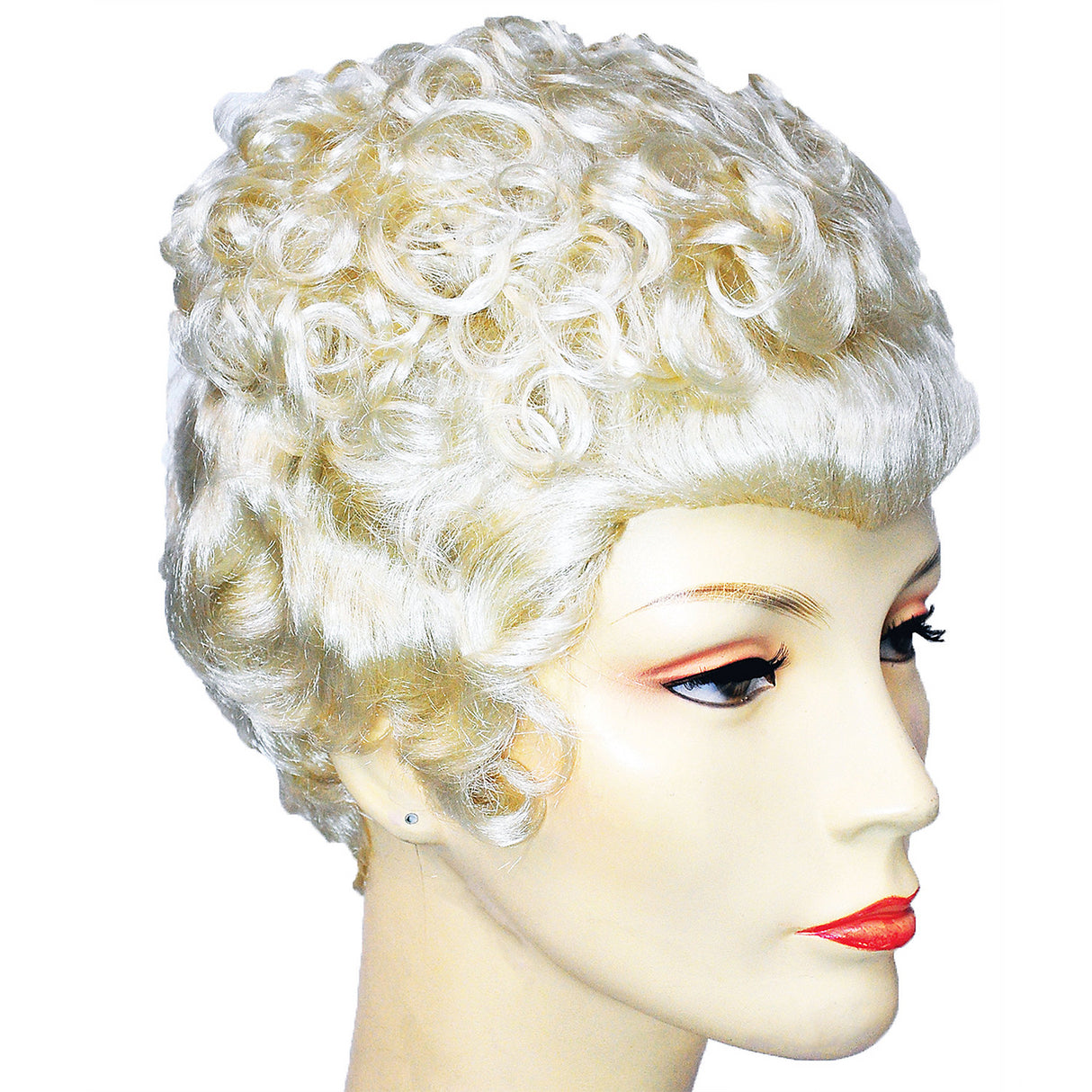 Stylish Fingerwave Curly Light Blonde Wig for 1920s Costume Parties and Retro Themed Events