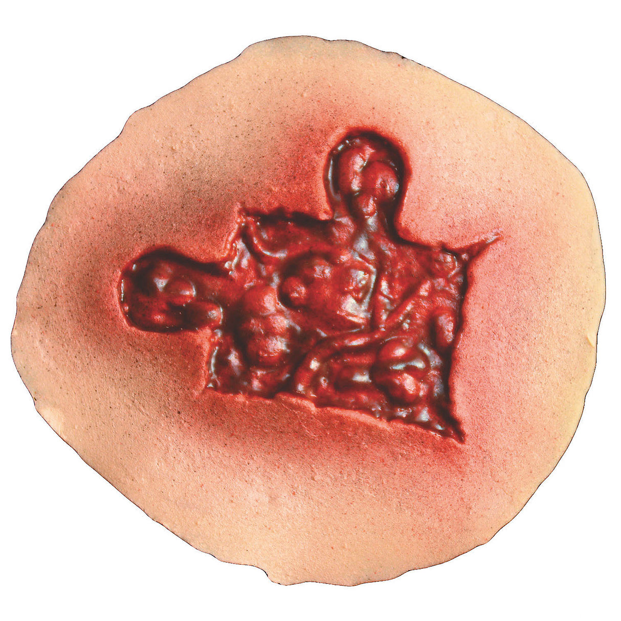 Authentic Saw Jigsaw Puzzle Piece Prosthetic Appliance Kit for Halloween Parties and Horror Cosplay