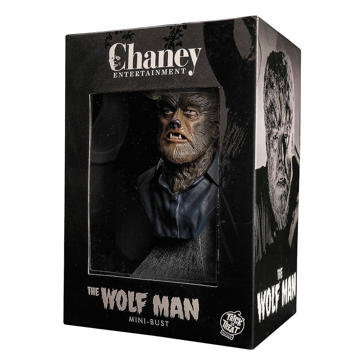 Authentic Wolf Man Mini Bust for Halloween Decorations and Horror-Themed Collections