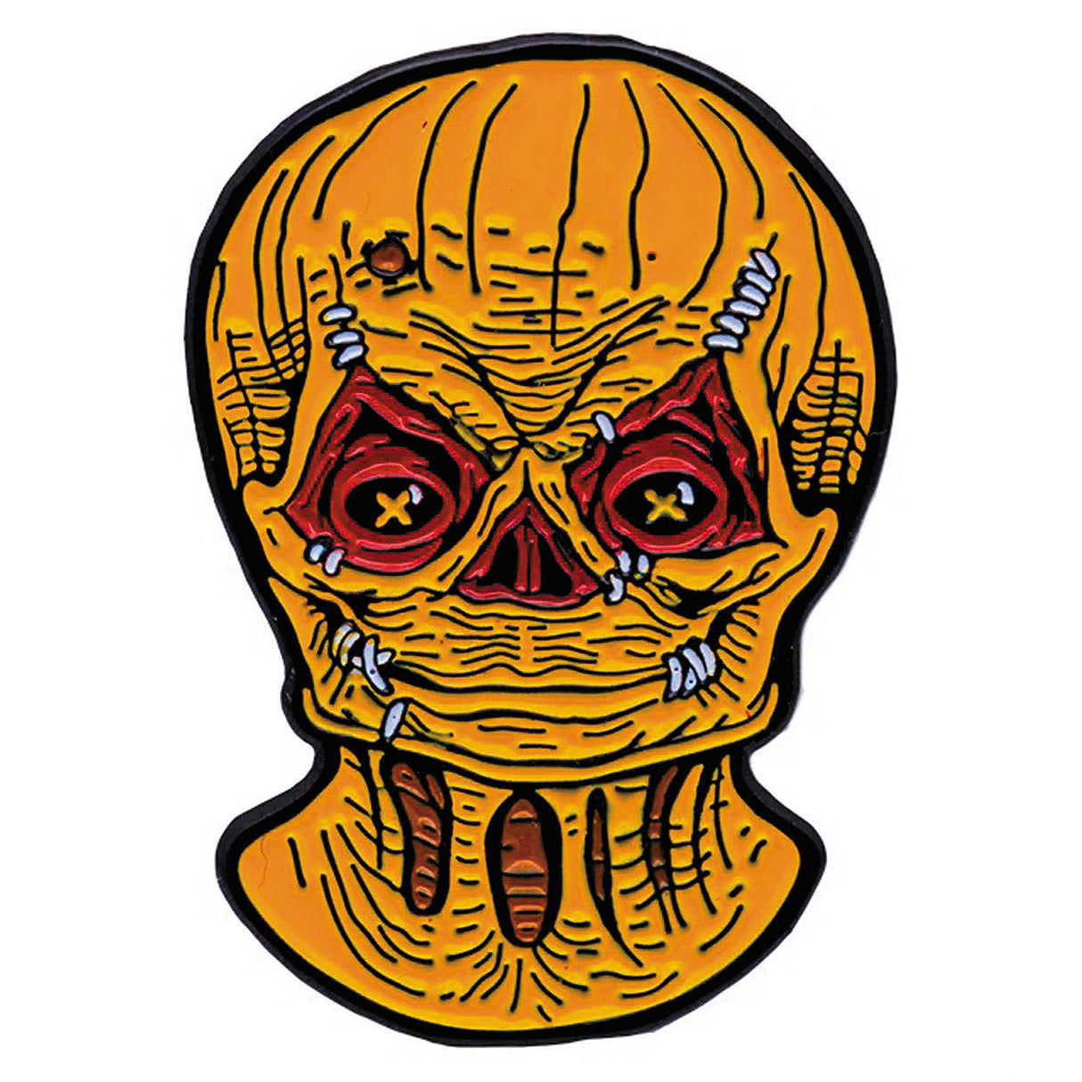Officially Licensed Trick 'r Treat Sam Unmasked Enamel Pin for Fandom Collectors and Costume Accessories